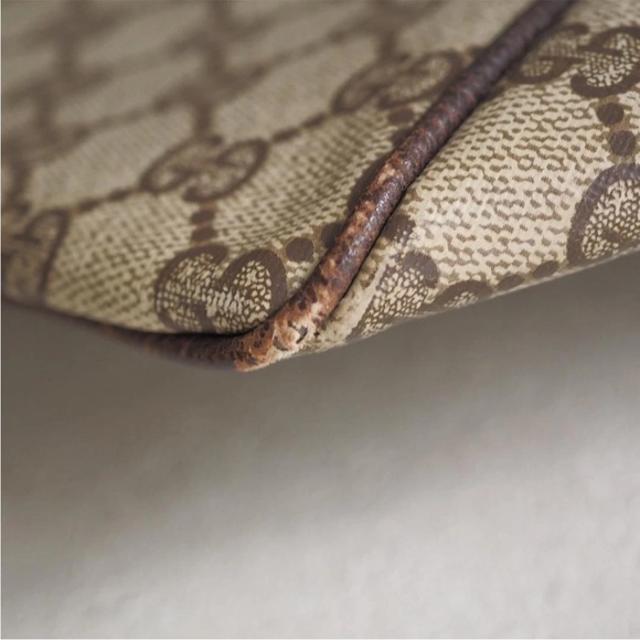 Gucci Beige and Brown Duffel Bag with Red and Green Stripe - Picture 8 of 10